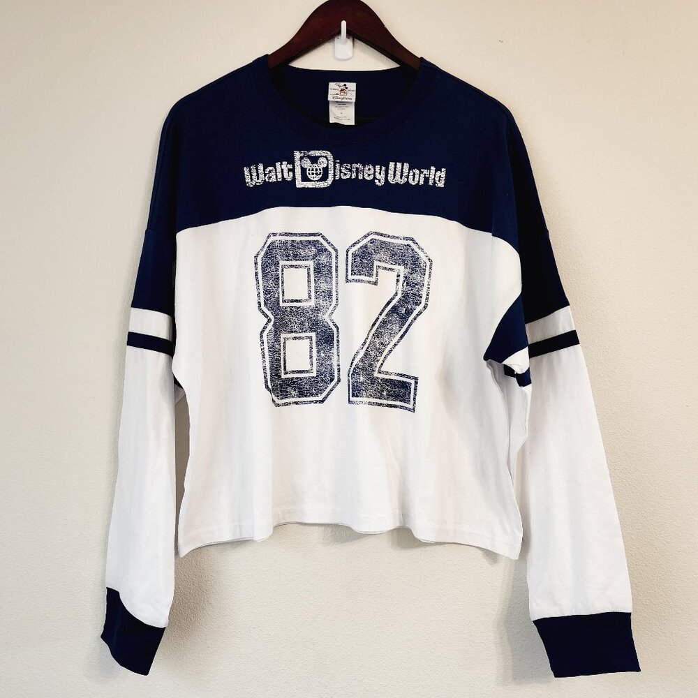 Authentic Vtg Disney World NBA 82 Long Sleeve Shirt XL White Blue Collection